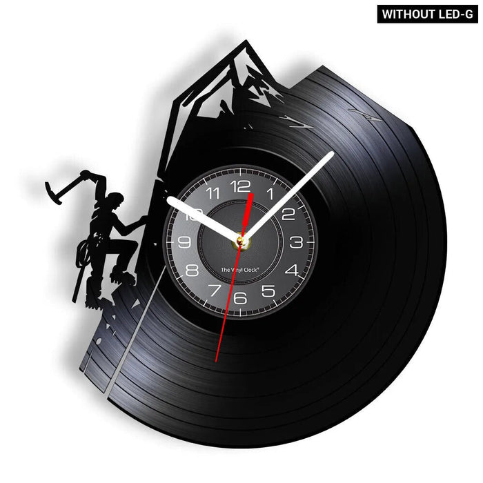 Mountain Climbing Vinyl Record Wall Clock