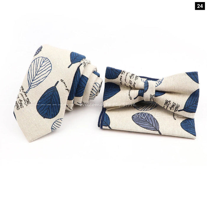 Unisex Linen Ties Set For Weddings And Business