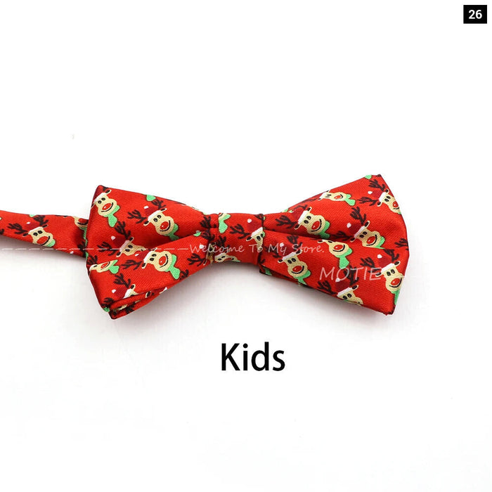 Christmas Bowtie Snowflake Pattern Polyester Parent-Child Wedding Party Accessories