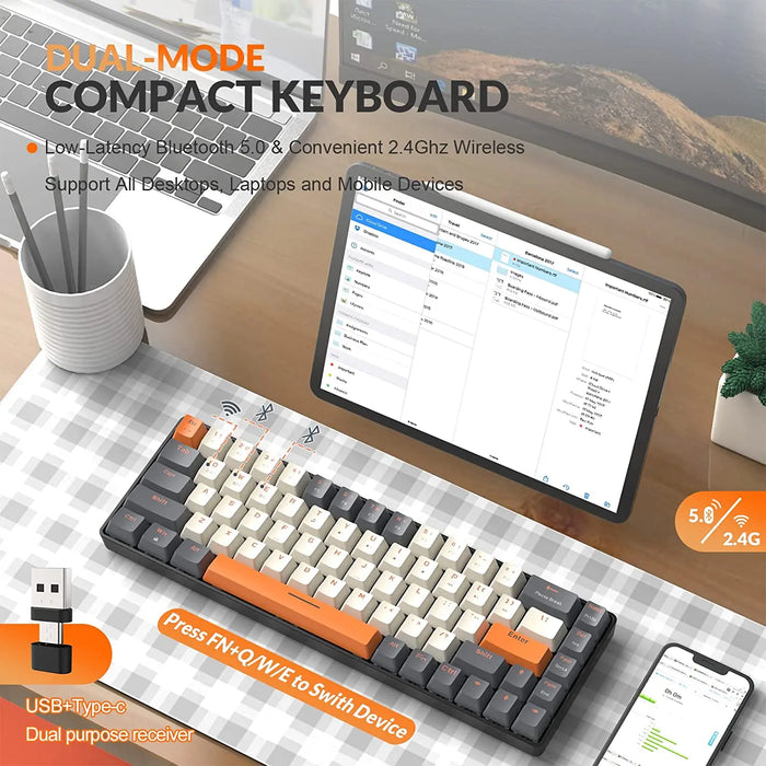 68 Key Wireless Mechanical Keyboard