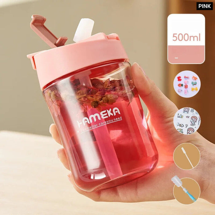 500ml Leakproof Coffee Cup With Straws