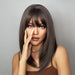 Brown Bob Wig With Bangs