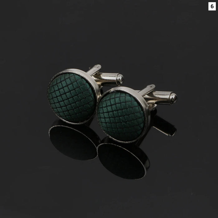 Plaid Cufflinks For Men