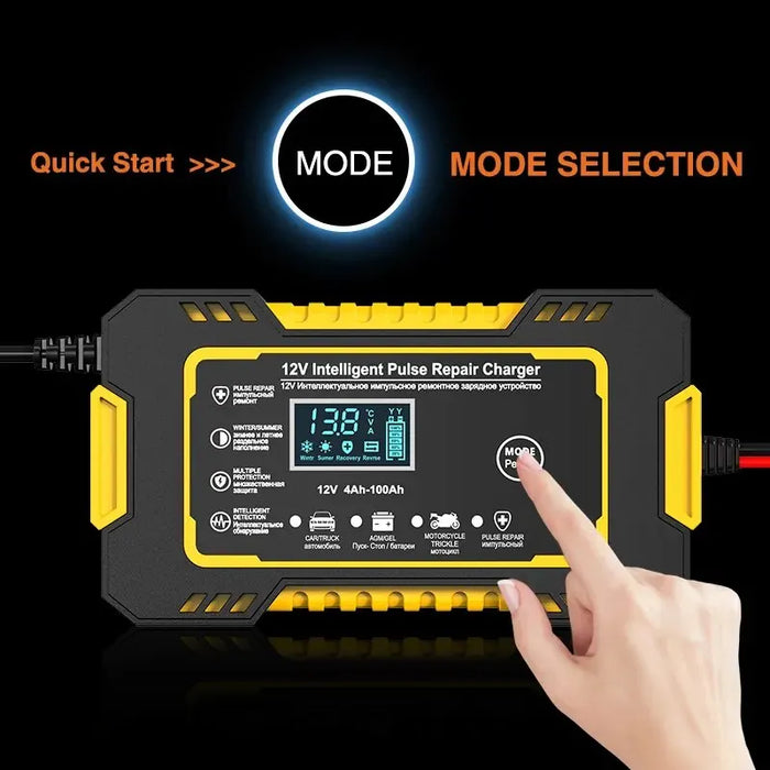 12V 6A Auto Charger With Lcd Display