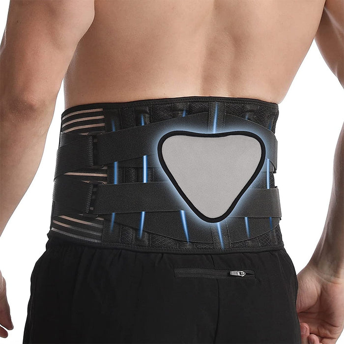 Adjustable Retractable Waist Back Support Belt with Thickening Pad for Pain Relief Sciatica