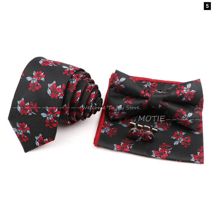 Classic Red Ties Set For Business And Weddings