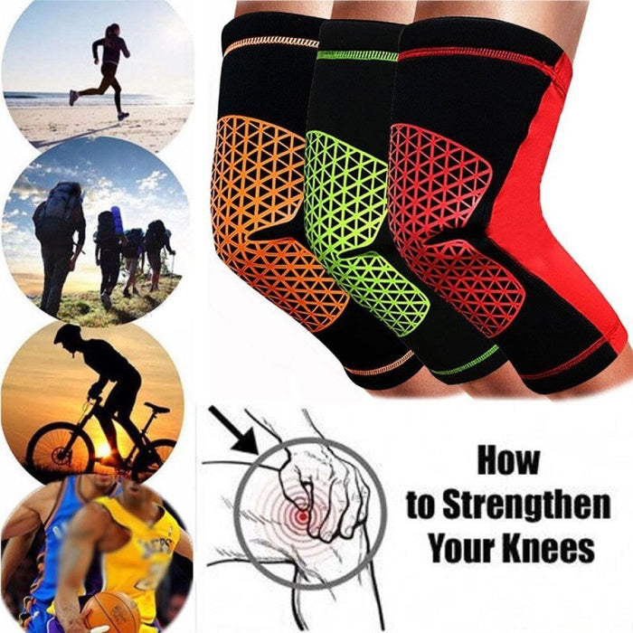 1Piece Elastic Nylon Sports Knee Sleeves Braces For Fitness Running Cycling