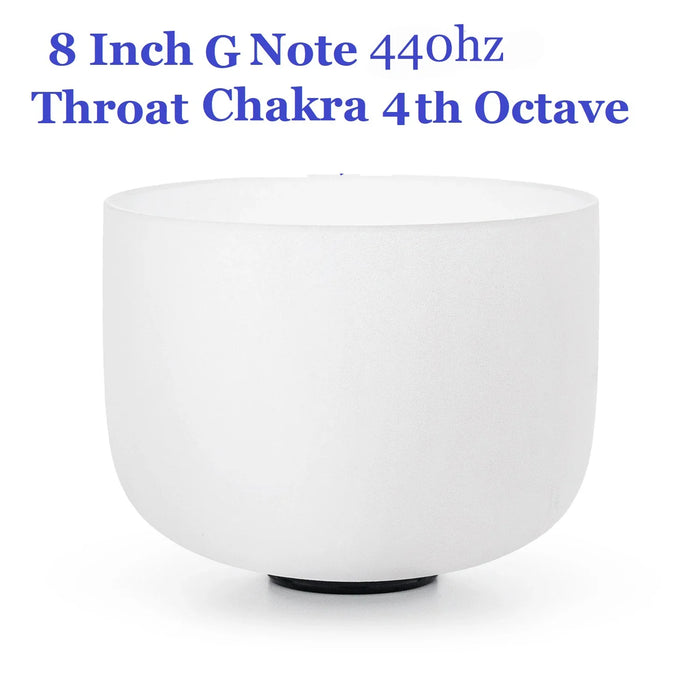 432 Hz 8 Inch Healing Abcdefg Note 1 Pcs Crystal Singing Bowl For Yoga Sound Vibration Musical Therapy Tuned Bells