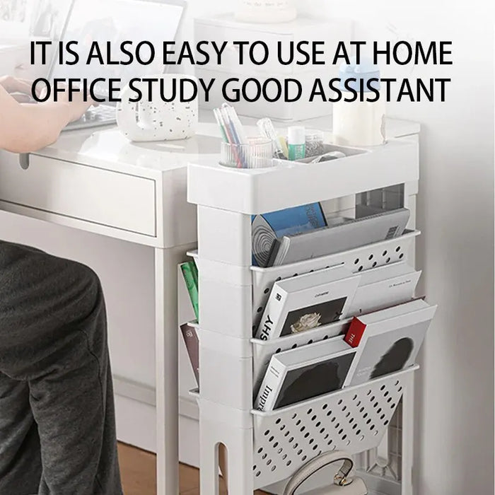 Classroom Desk Storage Rack With Wheels