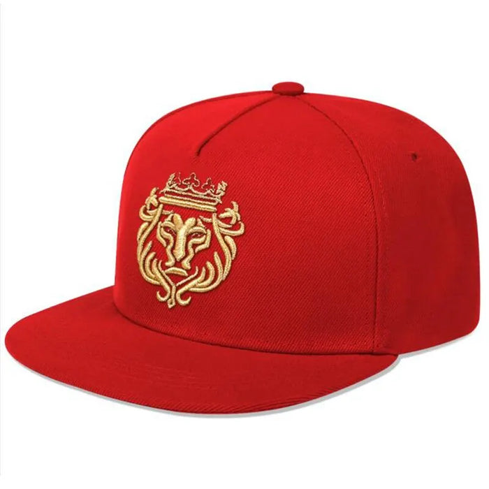 Adjustable Lion Crown Embroidered Baseball Cap / Hat