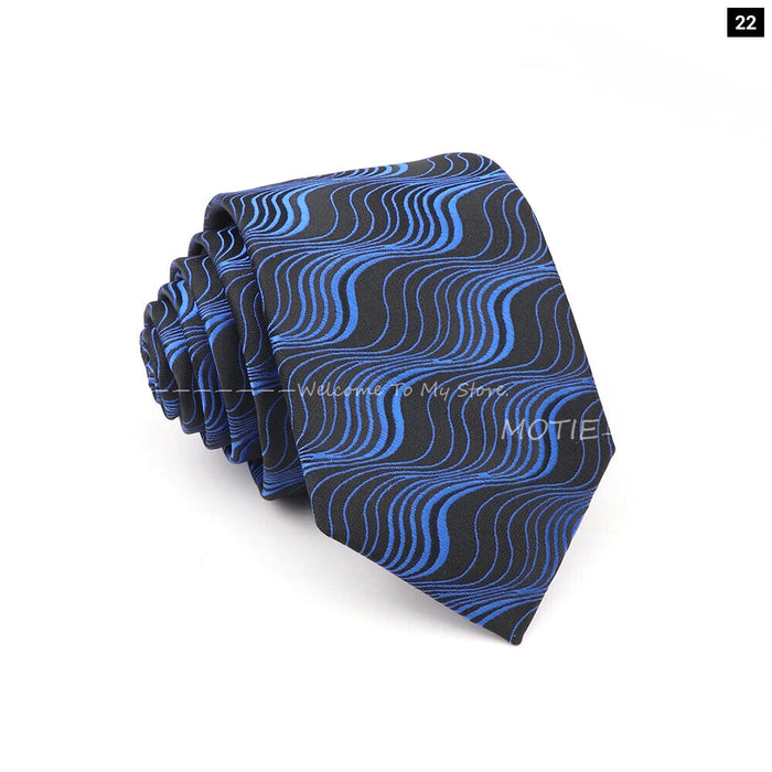 Blue Floral Jacquard Tie For Business Weddings And Daily Wear