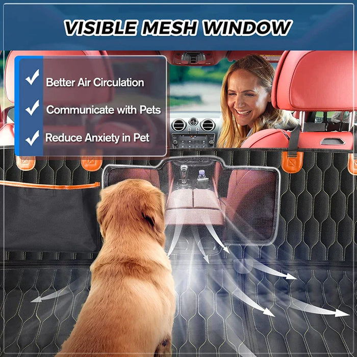 6 In 1 Dog Car Seat Cover Waterproof Mesh Visual Window