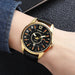 Men’s Pu Band Leather Analog Display Quartz 3atm 30m