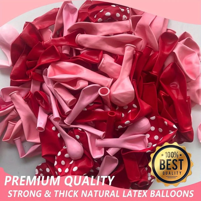 152Pcs Strawberry Balloon Garland Set Suitable For Birthday Wedding Anniversary Graduation Ceremony Indoor / Outdoor Decoration