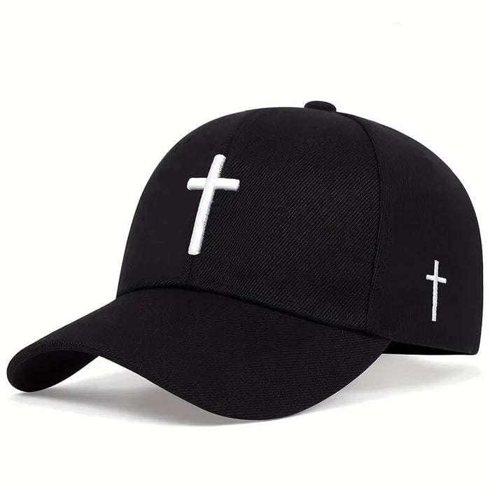 Adjustable Cross Embroidered Snapback / Hat For Outdoor Wear