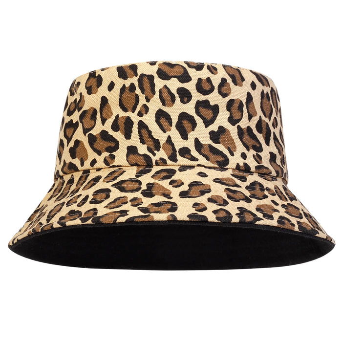 Leopard Print Bucket Hat For Outdoor Sun Protection