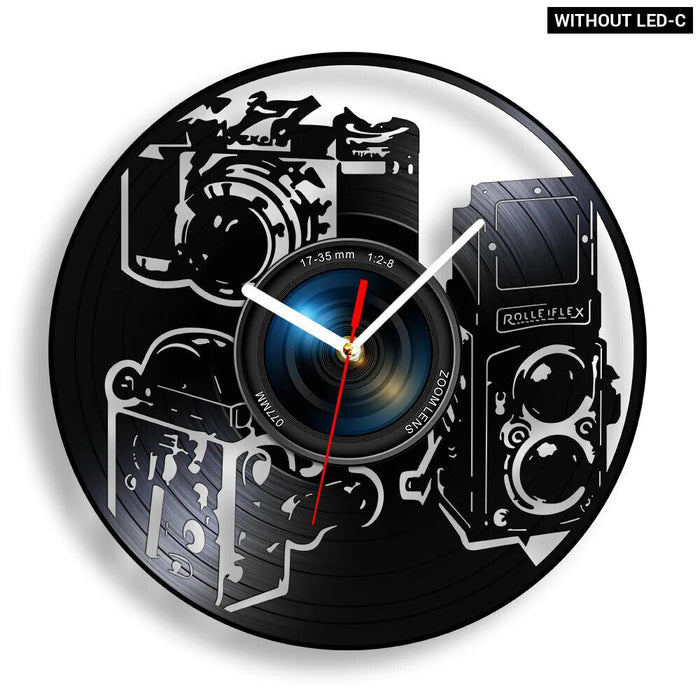 Pographers Vinyl Record Wall Clock