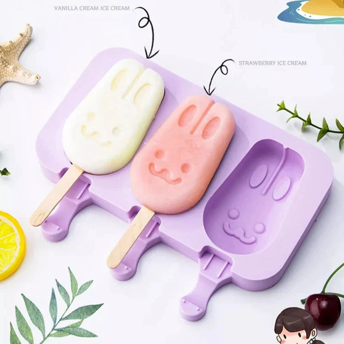 Reusable Silicone Popsicle Mold With Removable Lid