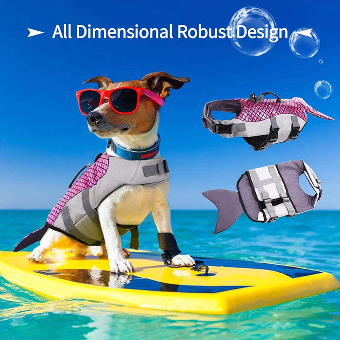 Mermaid Dog Life Jacket Adjustable Floatation Pet Vest