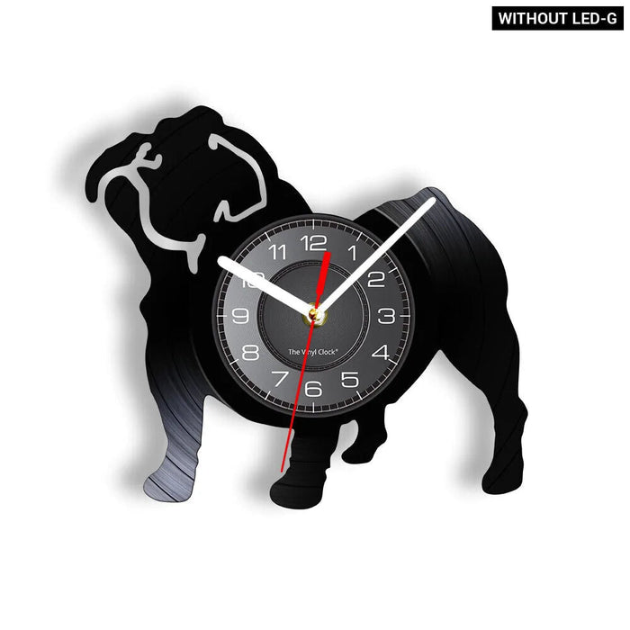 French Bulldog Vinyl Record Wall Clock