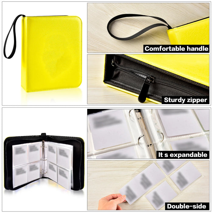 Premium 440 Pocket Card Binder Double Sided Pu Collection Album For Trading Cards