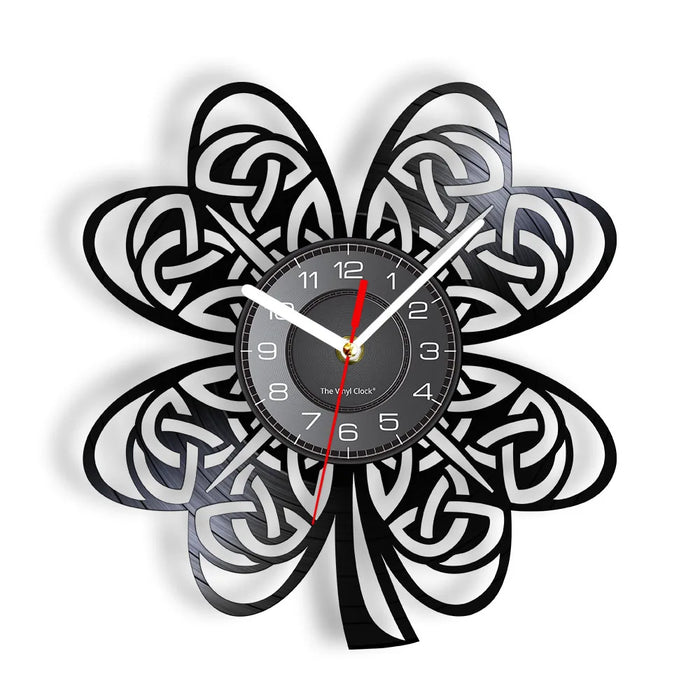 Irish Clover Leaf Wall Clock