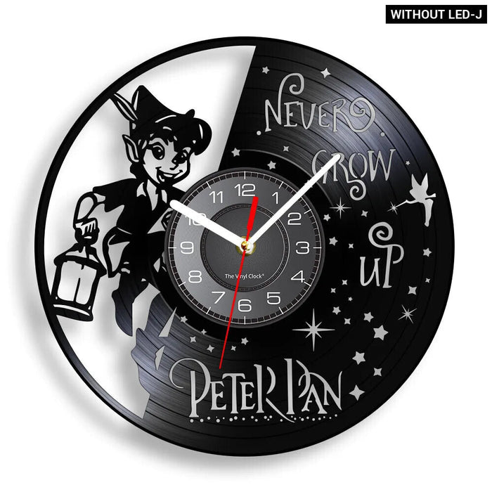 Neverland Vinyl Record Clock