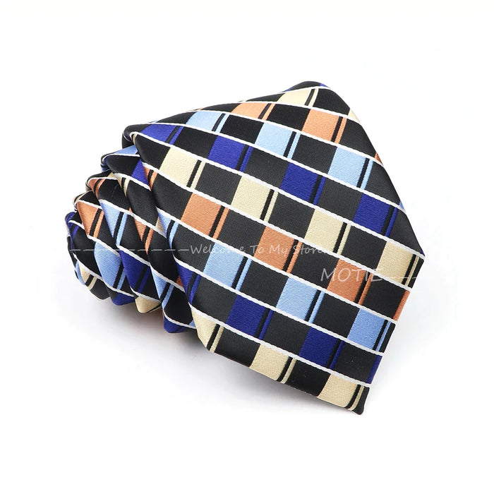 Colour Lattice Neckties For Business And Parties