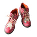 Womens Ankle Leather Shoes For Outdoor,medium Heel Floral