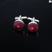 Classic Red Blue Cufflinks Wedding Groom Gift