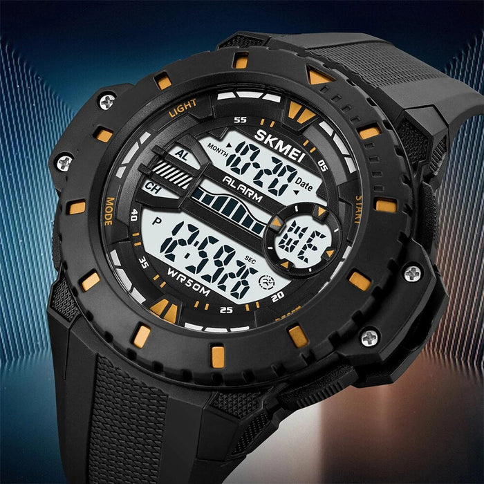 Men’s Pu Band Analog Date Calendar Display Digital 5atm