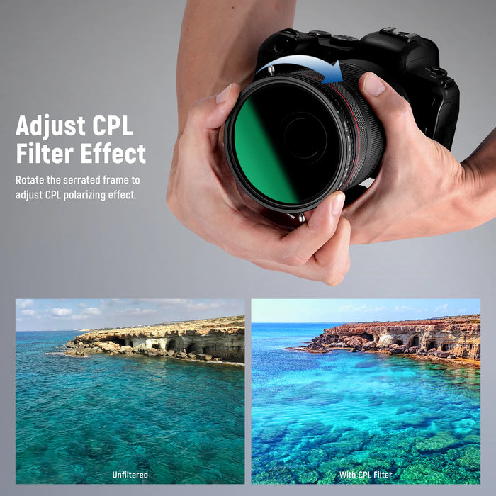 2 In 1 Variable Nd & Cpl Filter Nd2 Nd32 & Circular Polarizer 30 Layer Nano Coating Hd Glass