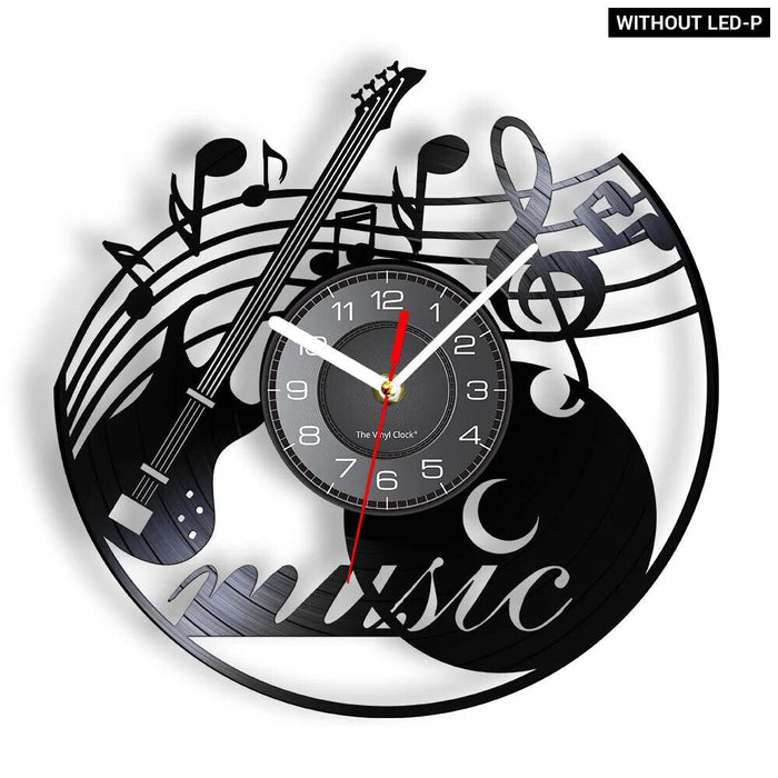 Music Speaks Vinyl Record Wall Clock