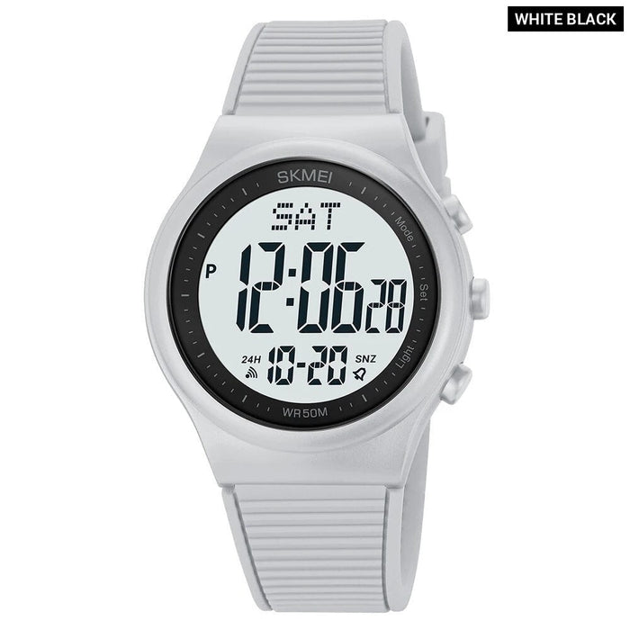 Men’s Silicone Analog Date Calendar Display Digital 3atm