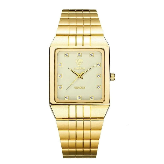 Luxury Stainless Steel Bracelet Golden Quartz Watch Men Women Watches Casual Wristwatches Female Male Clock