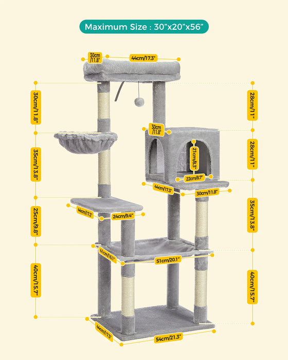 Multi Level Cat Tree Tower Scratching Post