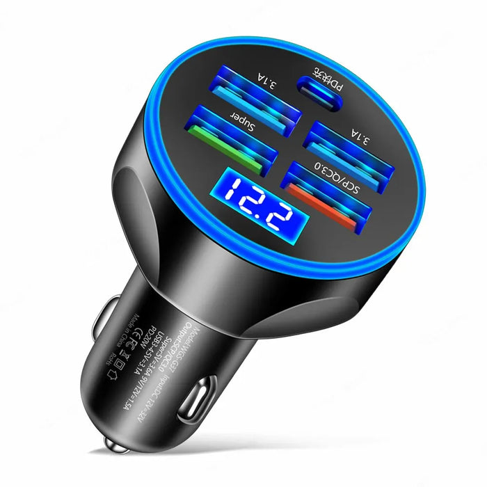 250w 4usb Pd Car Charger For Fast Charging