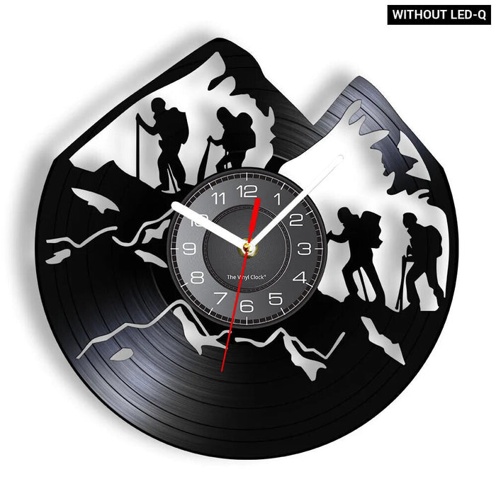 Mountain Hiking Wall Clock