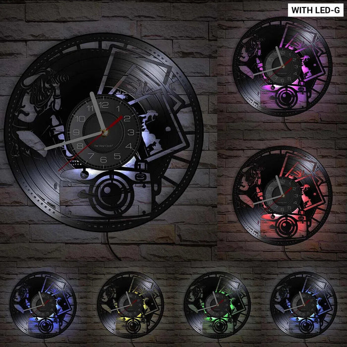 Pographers Vinyl Record Wall Clock