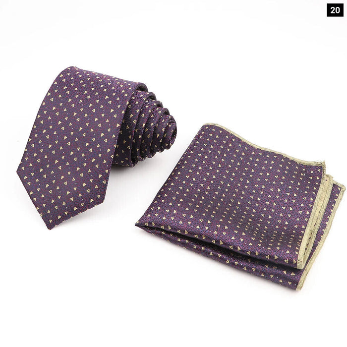 Mens Fashion Tie And Pocket Square Set For Business Weddings And Gifts