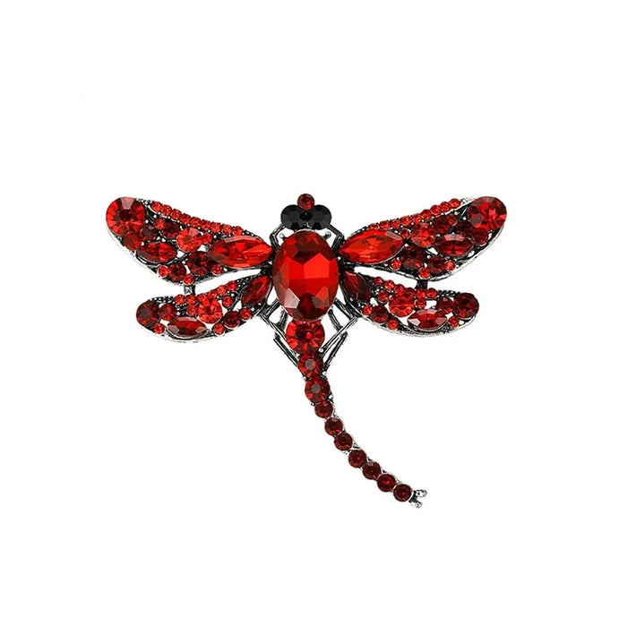 7 Colour Dragonflies Rhinestone Brooch For Women Luxury Accessory