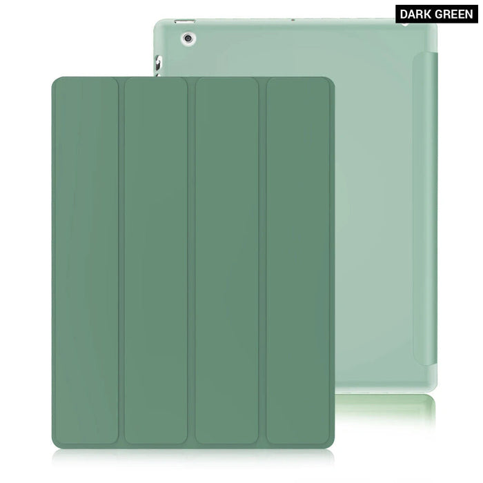 Ipad 2 3 4 Full Pu Leather Smart Case Protective Cover