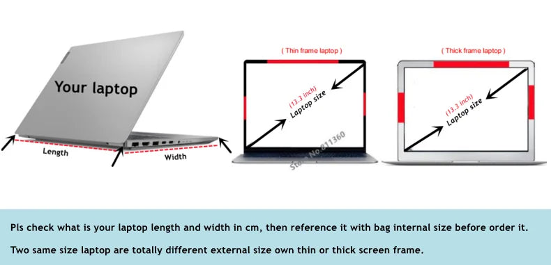 For Macbook Air Pro Unisex 11,13,14,15.6 Inch Shockproof Sleeve Case Laptop Bag