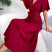 V Neck Chiffon Maxi Dress for Women