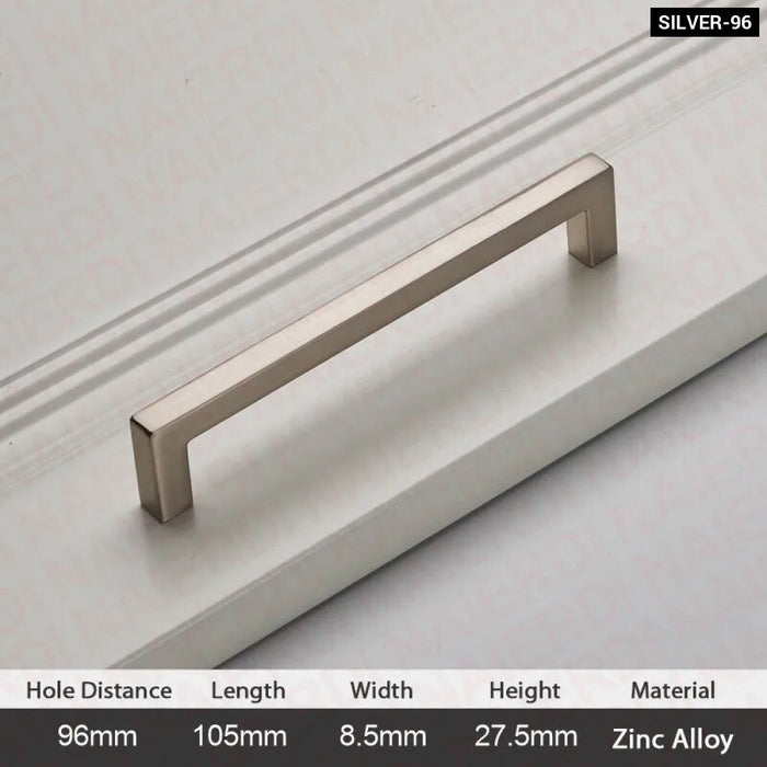 Modern Brushed Zinc Cabinet Handles