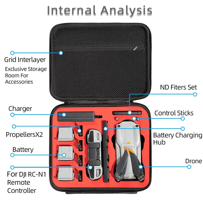 Waterproof Hard Case For Dji Mavic Air 2 Drone Travel Bag