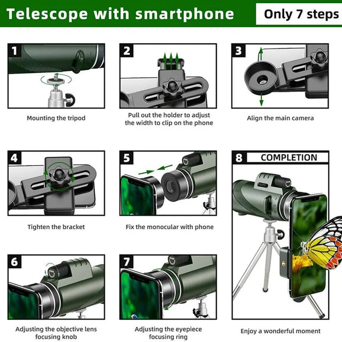 Compact Hd Telescope For Hunting And Travel