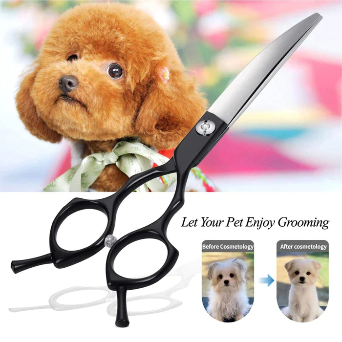 Professional Pet Scissors For Dog Cat Super Sharp 7 Inch Long Curved Puppy Grooming Tool Stainless Steel Shears Cutter