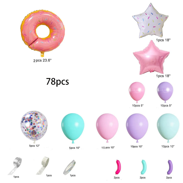 Donut Birthday Party Decorations Including Donut Balloon Garlands Banners In Pink Blue Perfect For Sweet Birthday Party Decor