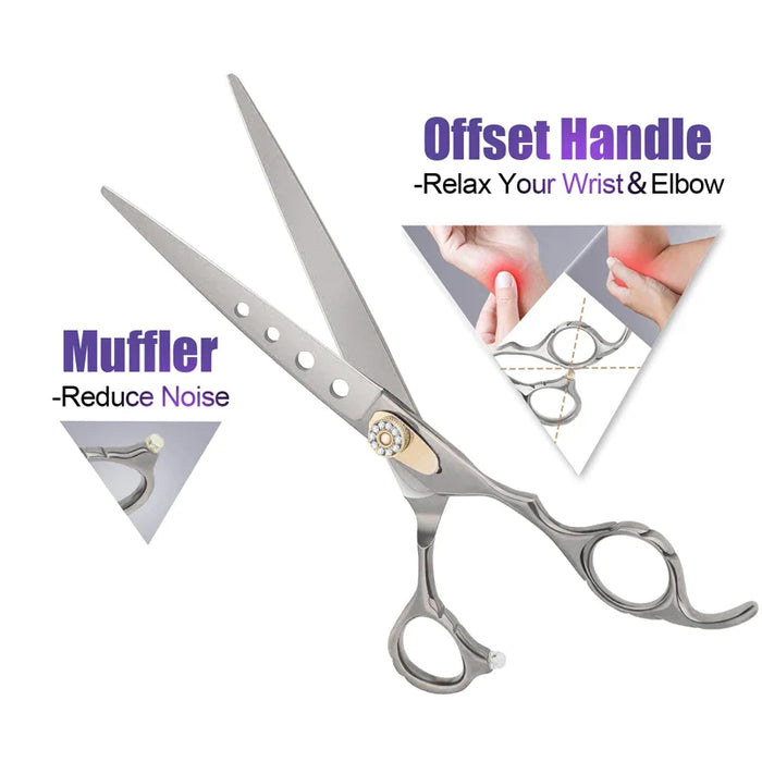 Stainless Steel Dog Grooming Scissors Professional Pet Cutting Shears